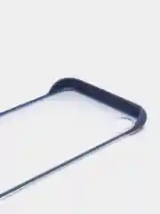 Синий чехол для Apple iPhone X / XS прозрачный с держателем