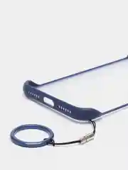 Синий чехол для Apple iPhone X / XS прозрачный с держателем