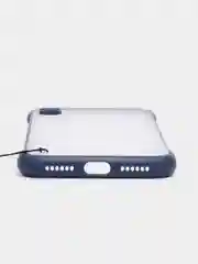 Синий чехол для Apple iPhone X / XS прозрачный с держателем