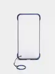 Синий чехол для Apple iPhone X / XS прозрачный с держателем