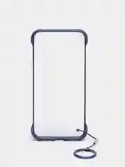 Синий чехол для Apple iPhone X / XS прозрачный с держателем