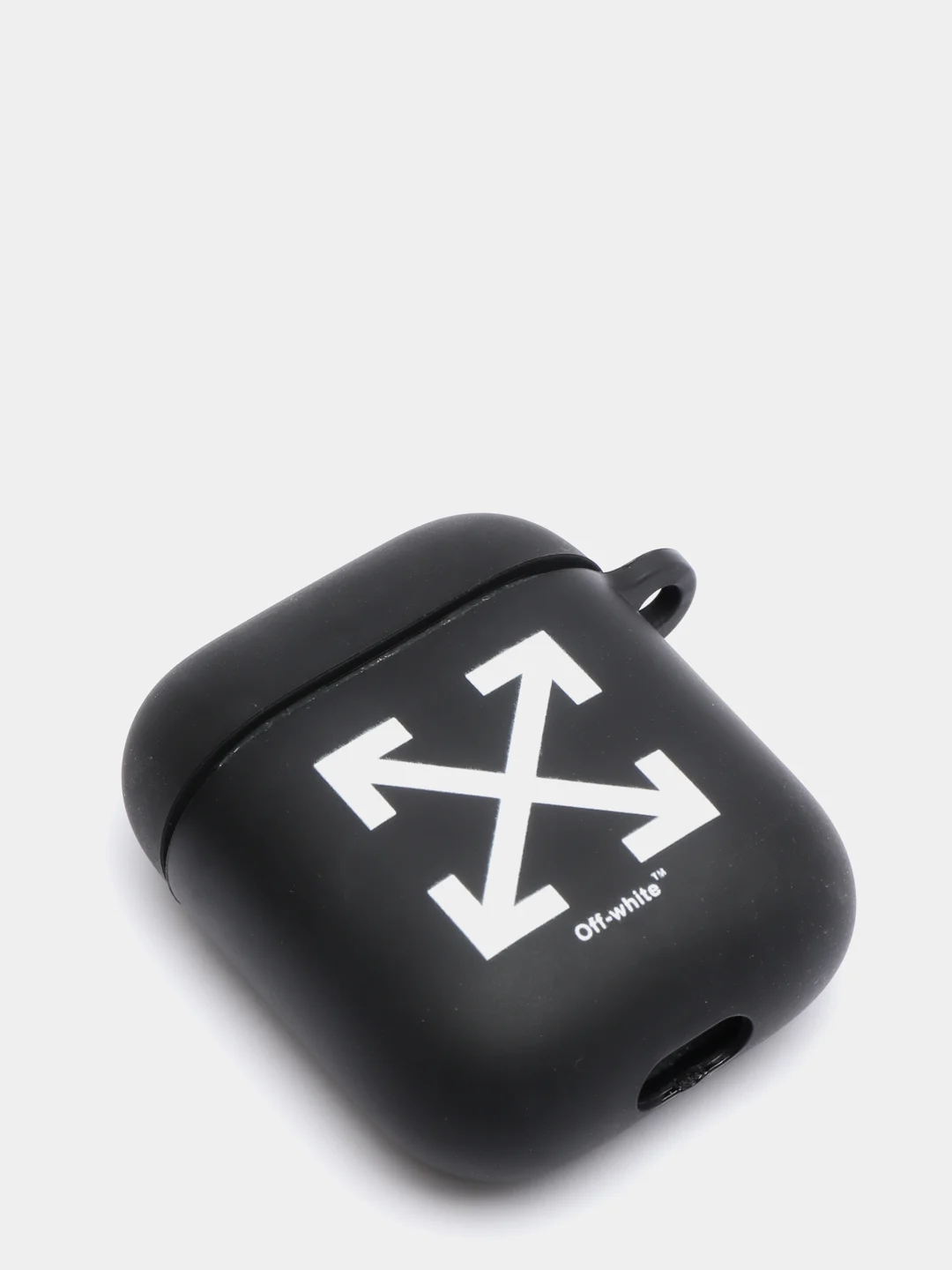 Тёмно-серый силиконовый чехол для наушников Apple Airpods 1, 2. с принтом Nike, Nasa (Найк, Наса))