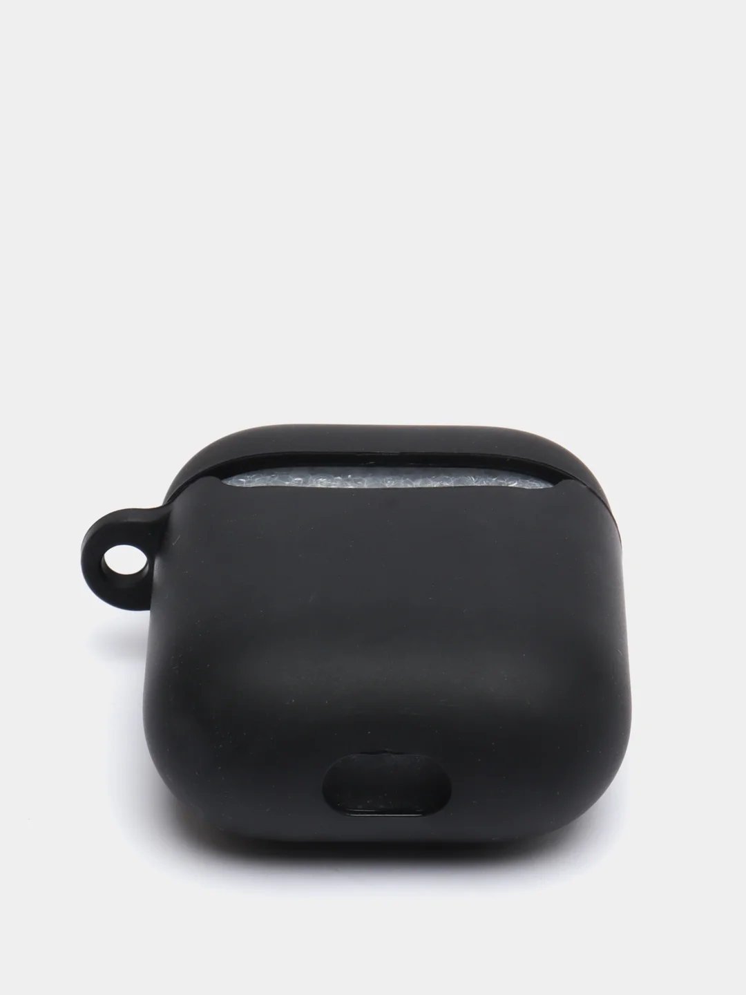 Тёмно-серый силиконовый чехол для наушников Apple Airpods 1, 2. с принтом Nike, Nasa (Найк, Наса))