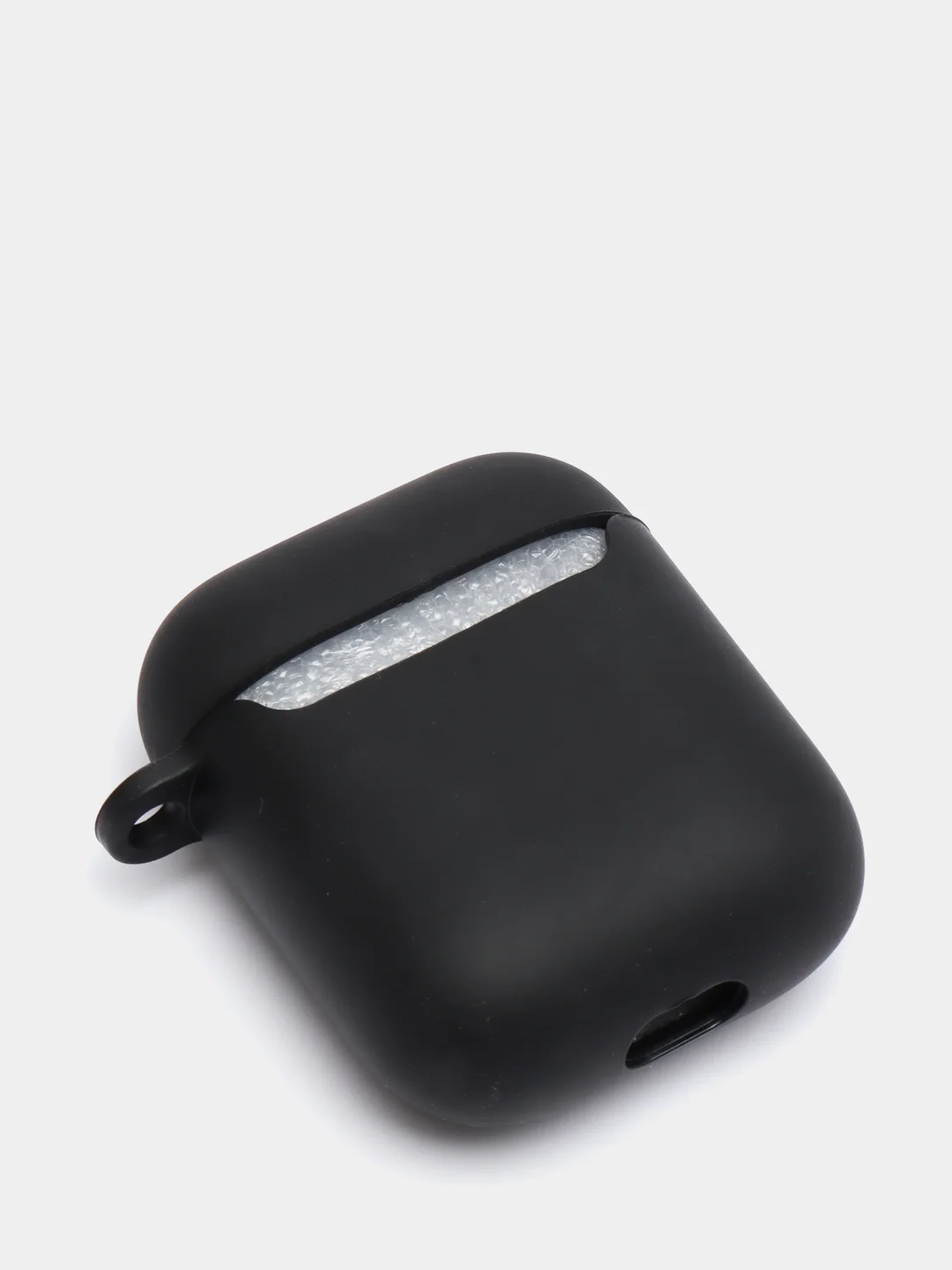Тёмно-серый силиконовый чехол для наушников Apple Airpods 1, 2. с принтом Nike, Nasa (Найк, Наса))
