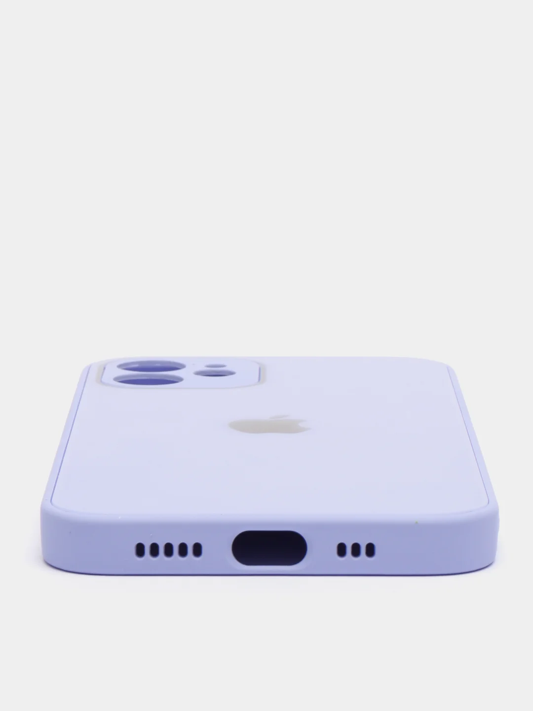 Лавандовый чехол силиконовый с матовой стеклянной панелью для iPhone 11, 12, 13, 13 Pro, 13 Pro Max