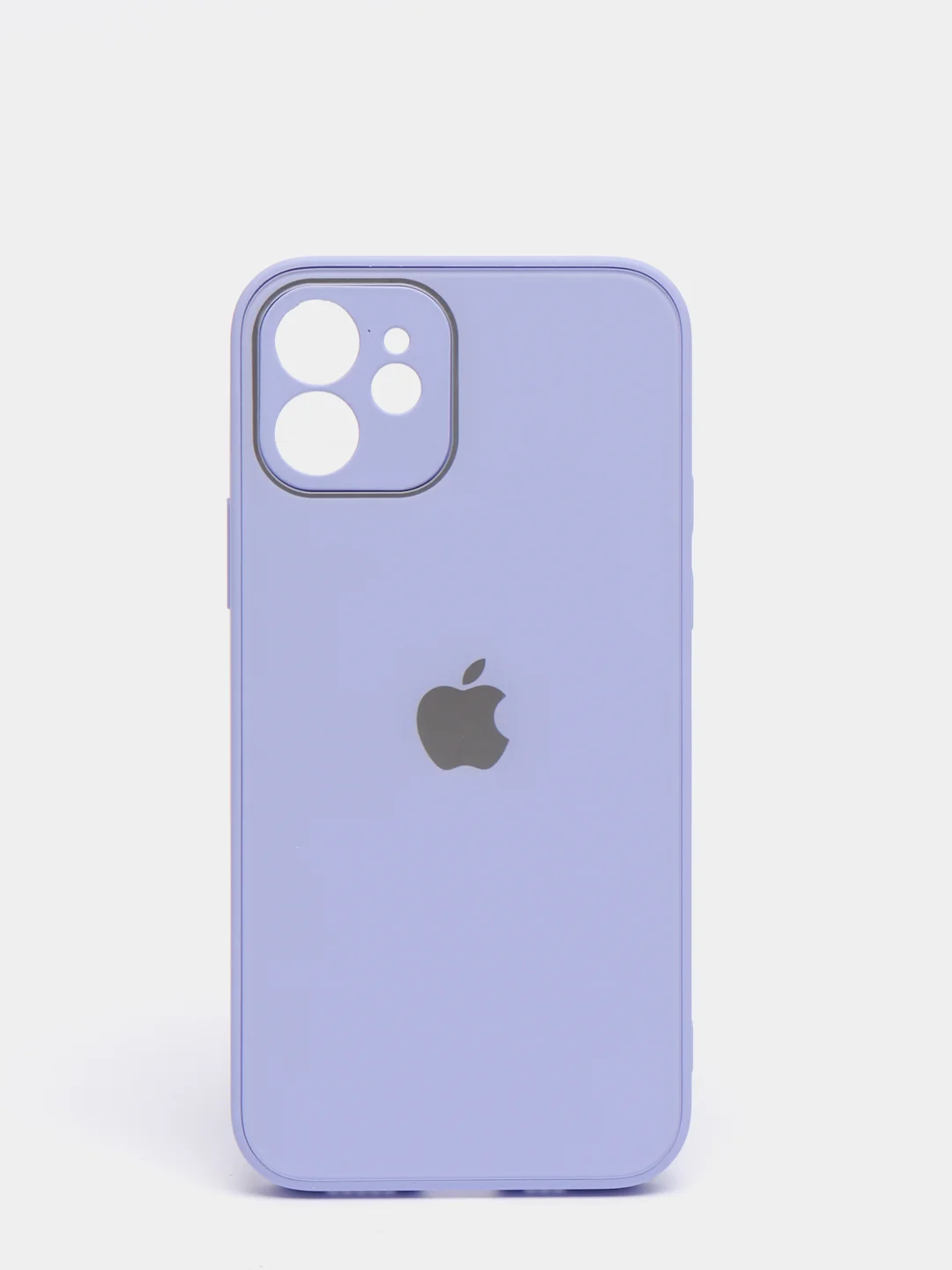Лавандовый чехол силиконовый с матовой стеклянной панелью для iPhone 11, 12, 13, 13 Pro, 13 Pro Max