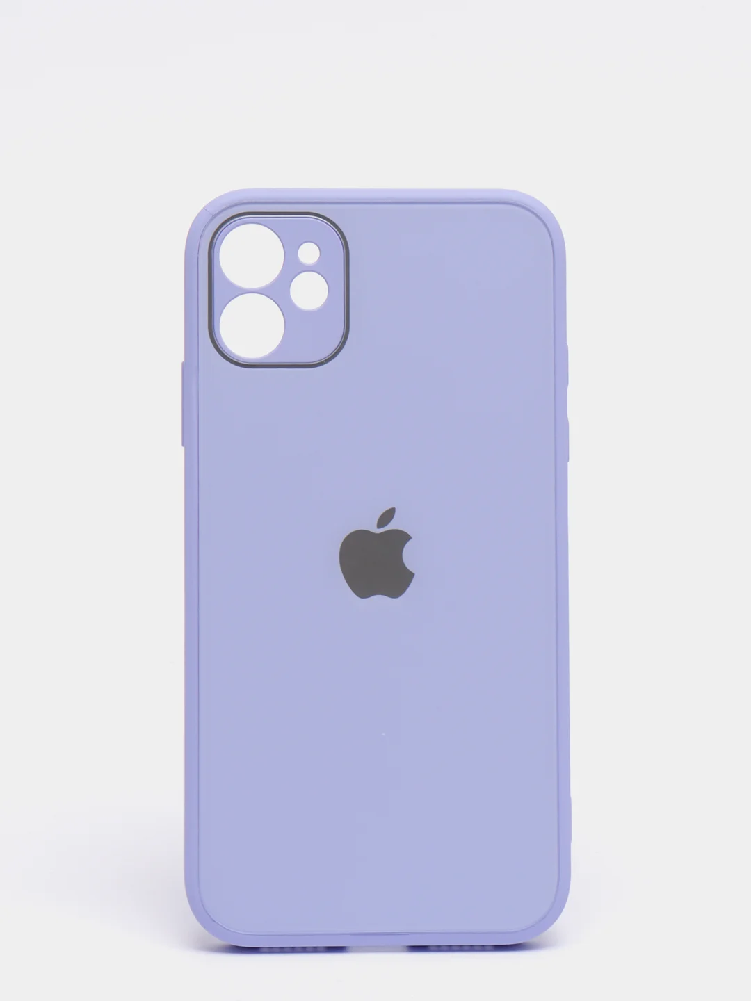 Лавандовый чехол силиконовый с матовой стеклянной панелью для iPhone 11, 12, 13, 13 Pro, 13 Pro Max