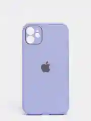 Лавандовый чехол силиконовый с матовой стеклянной панелью для iPhone 11, 12, 13, 13 Pro, 13 Pro Max