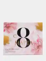 Розовый набор на 8 марта "С 8 Марта": обложка на паспорт, блокнот, ручка