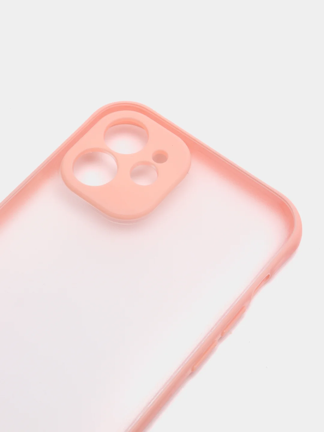 Розовый чехол для телефона iPhone 12 Противоударный Прозрачный матовый