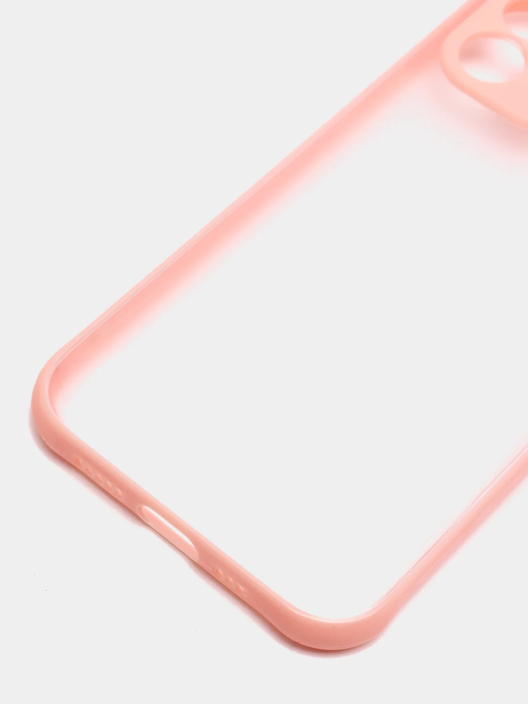 Розовый чехол для телефона iPhone 12 Противоударный Прозрачный матовый