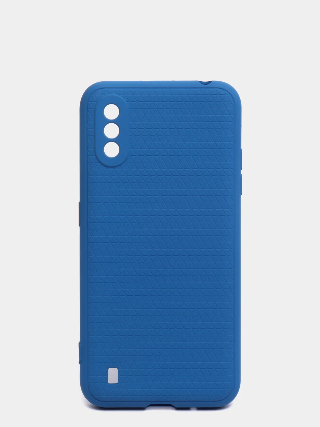Синий чехол Samsung Galaxy A01 / M01, Галакси А01 / М01 чехол силиконовый рифленый