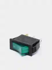 Переключатель клавишный с подсветкой 220в KCD3-101N зеленый