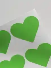 Зеленый наклейки сердечки для творчества декора