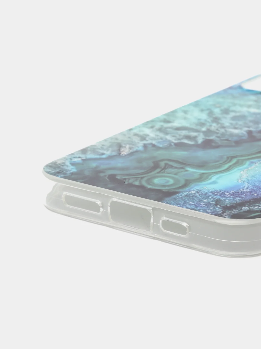 Красный чехол iPhone 12 / 12 Pro (6.1), 12 mini (5.4) силиконовый с мраморным рисунком
