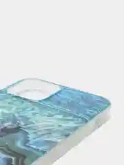 Красный чехол iPhone 12 / 12 Pro (6.1), 12 mini (5.4) силиконовый с мраморным рисунком