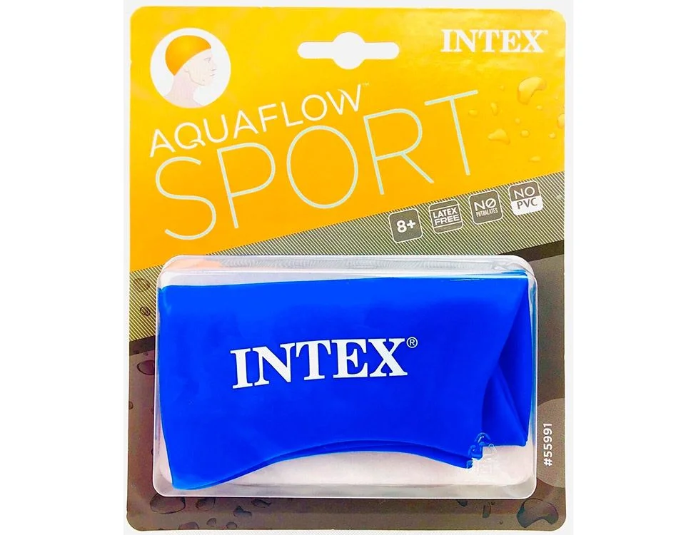 Синий шапочка для бассейна intex от 8 лет