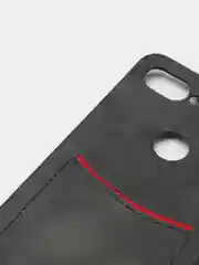 Черный чехол Xiaomi из эко кожи на модели Mi 8 Mi 8 Lite Mi 10 Mi 10 Lite Mi 6X Mi A2
