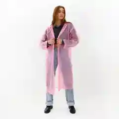 Дождевик-плащ "Королева, всего", размер 42-46, 60 х 110 см, цвет розовый