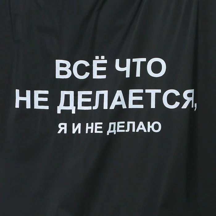 Дождевик-пончо "Всё, что не делается, я и не делаю", оверсайз, 97 х 120 см, цвет чёрный