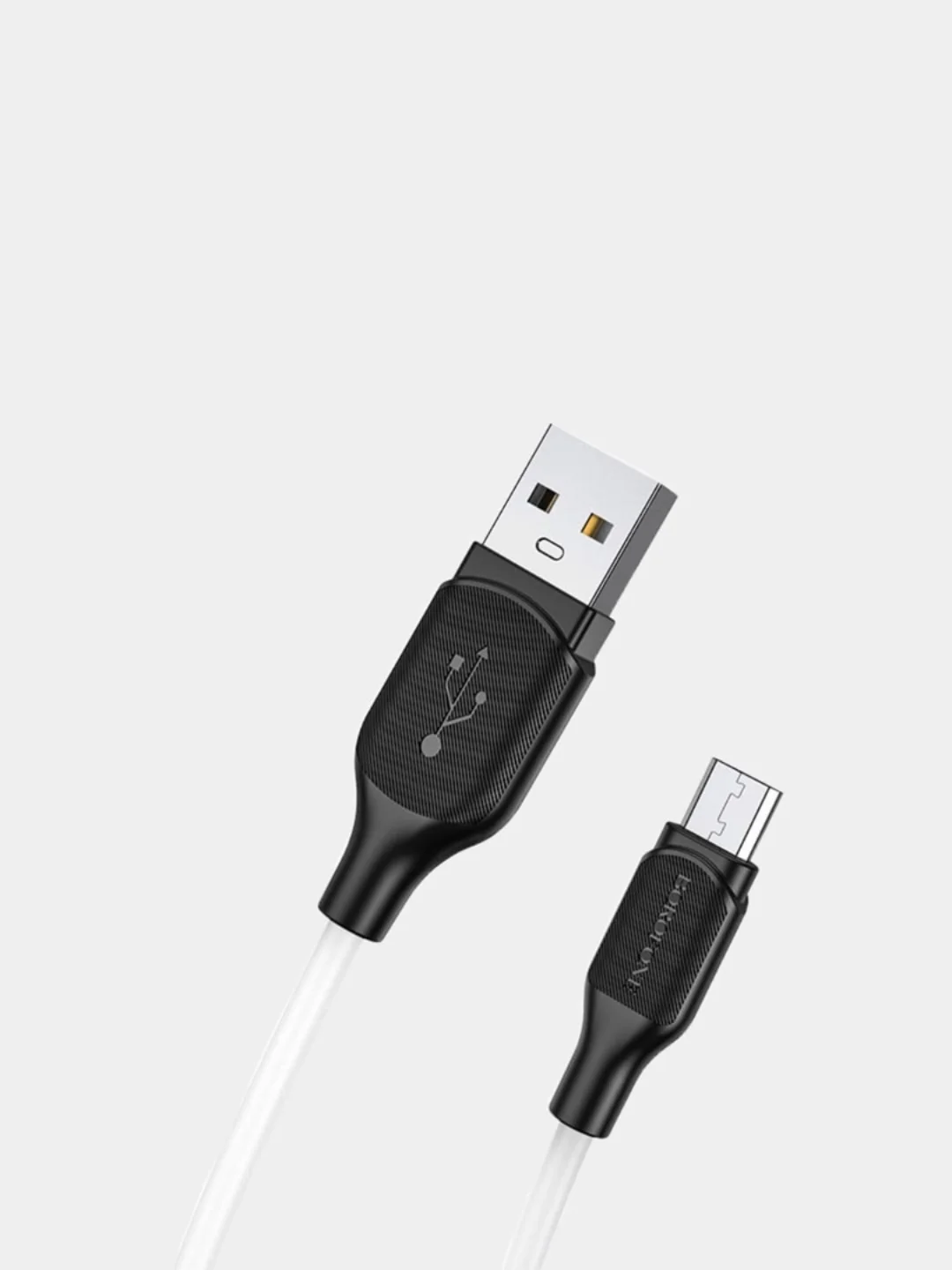 Белый кабель USB Borofone BX42 Type-C 3A / Lightning 2.4A / Micro 2.4A