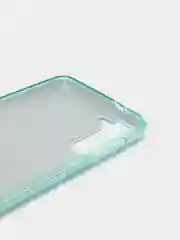 Бирюзовый силиконовый чехол для Samsung Galaxy S21 Plus, однотонный, блестящий