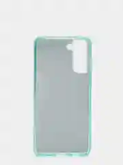 Бирюзовый силиконовый чехол для Samsung Galaxy S21 Plus, однотонный, блестящий