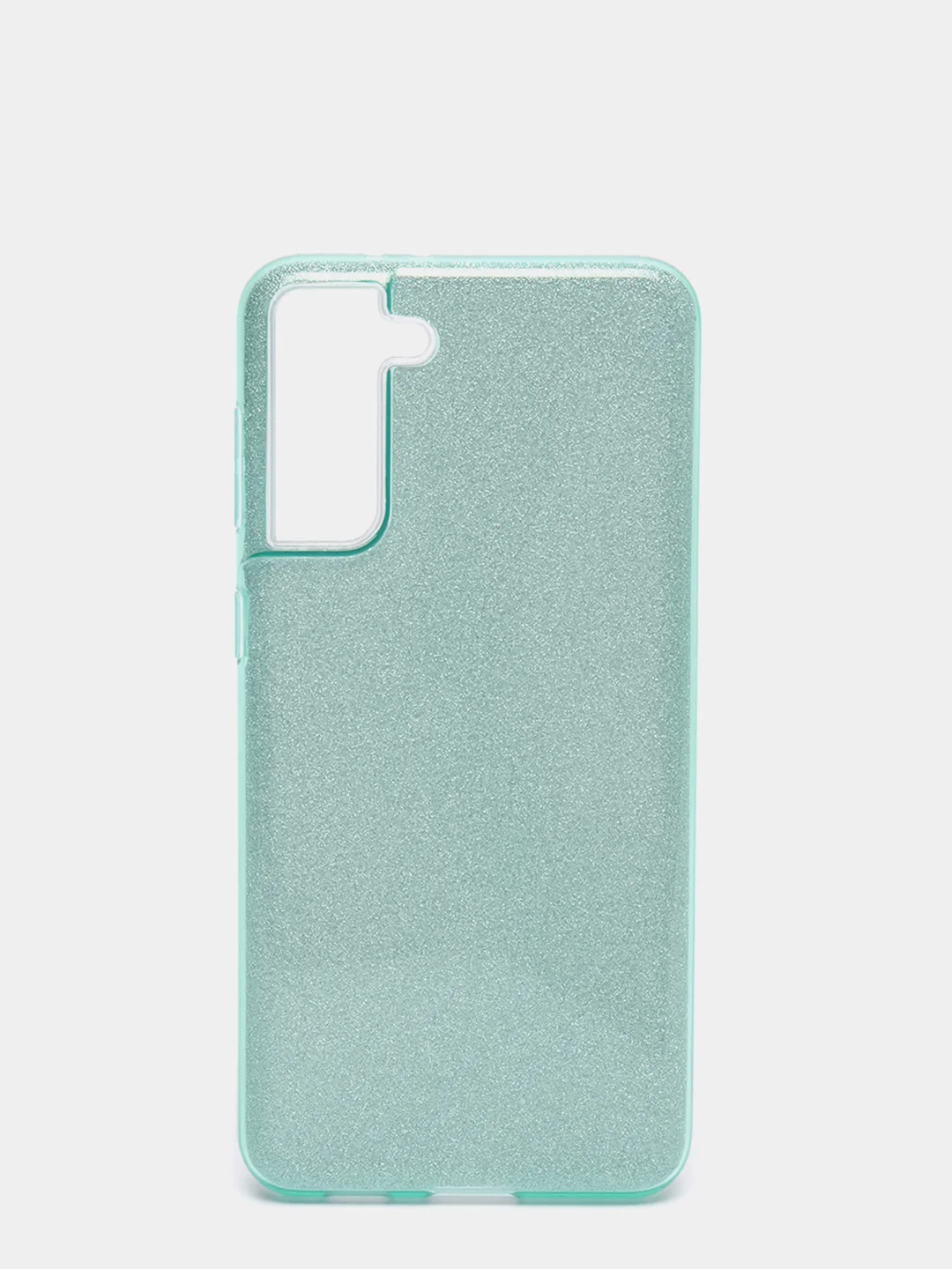 Бирюзовый силиконовый чехол для Samsung Galaxy S21 Plus, однотонный, блестящий