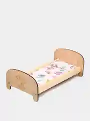 Кроватка для кукол, "Марич", 230 мм х 160 мм х 400 мм, цвет ткани может отличаться от фото