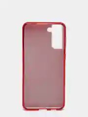 Красный силиконовый чехол для Samsung Galaxy S21 Plus, однотонный, блестящий