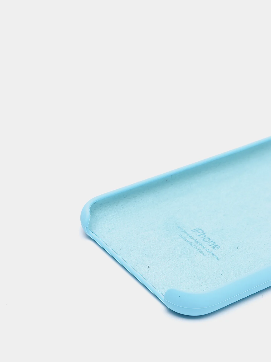 Голубой силиконовый чехол iPhone 11 Pro, Silicone Case, с открытым низом