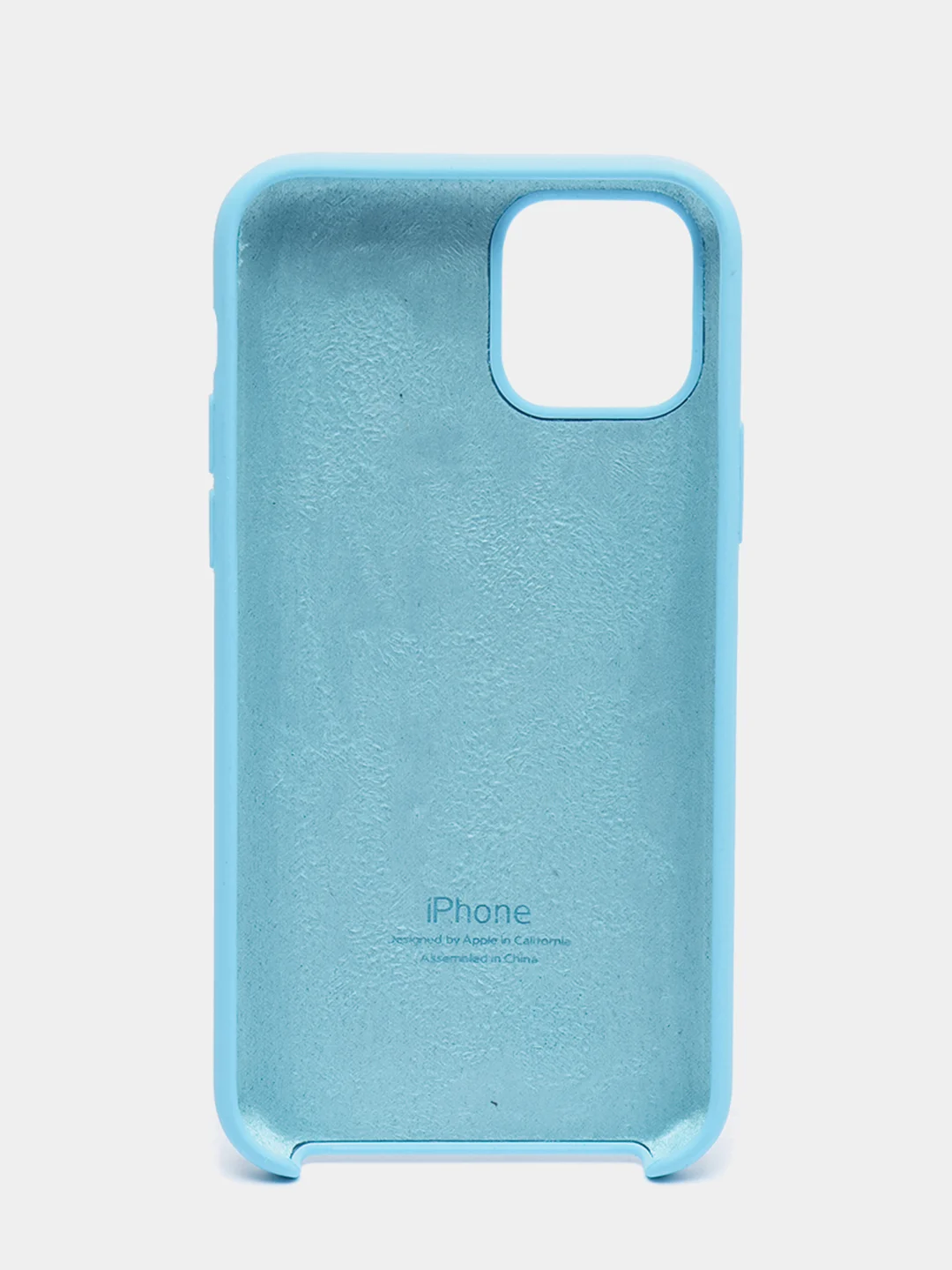 Голубой силиконовый чехол iPhone 11 Pro, Silicone Case, с открытым низом