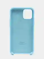 Голубой силиконовый чехол iPhone 11 Pro, Silicone Case, с открытым низом