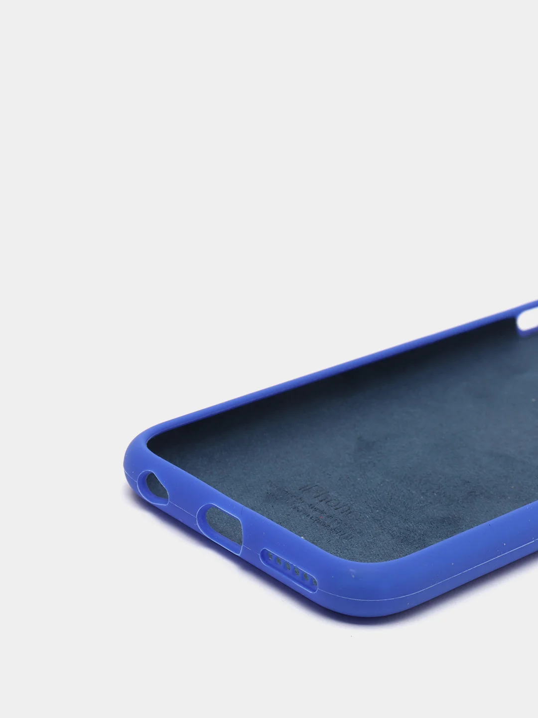 Синий силиконовый чехол iPhone 6 / iPhone 6S, Silicone Case, с закрытым низом