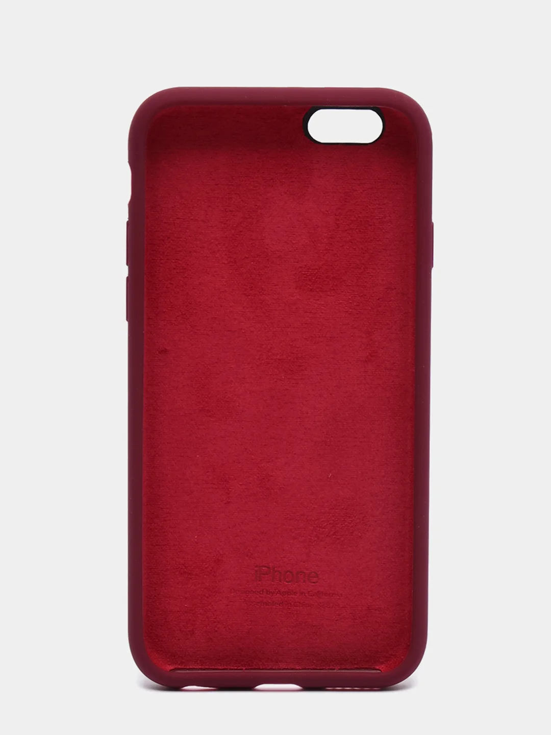 Тёмно-бордовый силиконовый чехол iPhone 6 / iPhone 6S, Silicone Case, с закрытым низом