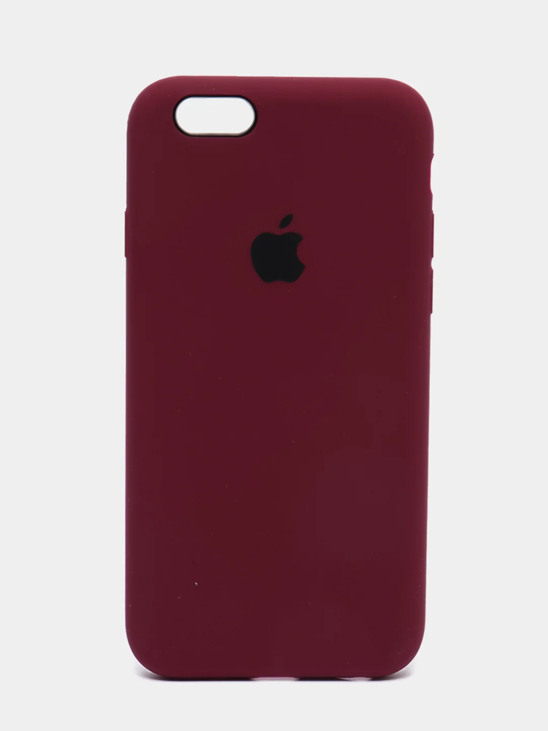 Тёмно-бордовый силиконовый чехол iPhone 6 / iPhone 6S, Silicone Case, с закрытым низом