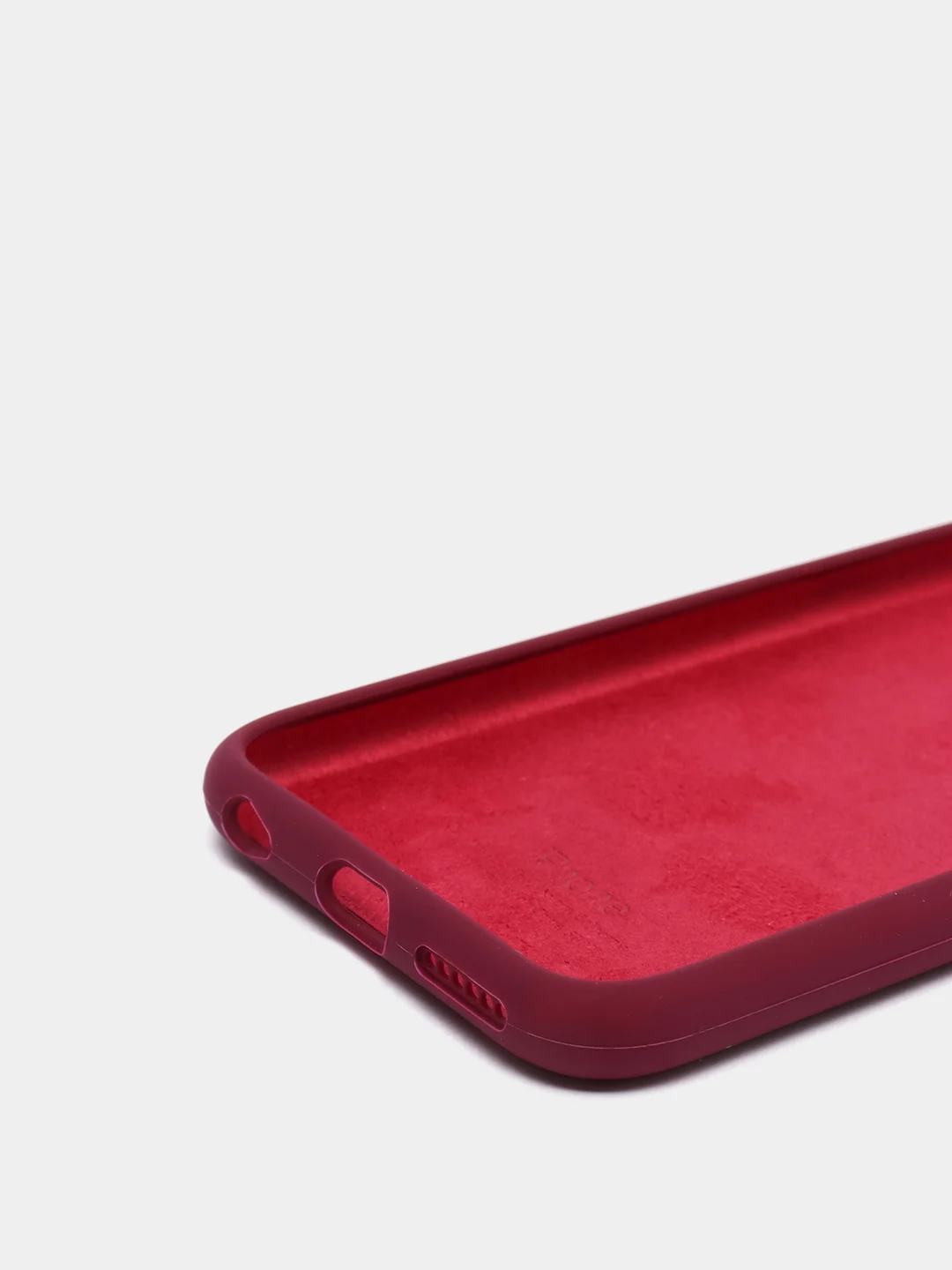 Тёмно-бордовый силиконовый чехол iPhone 6 / iPhone 6S, Silicone Case, с закрытым низом