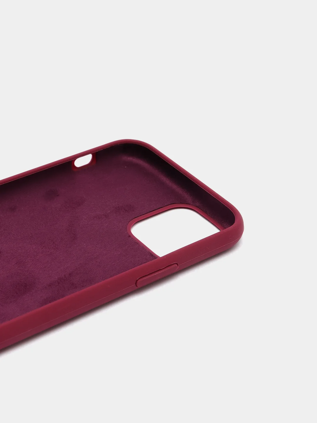 Тёмно-бордовый силиконовый чехол iPhone 11 Pro, Silicone Case, с открытым низом