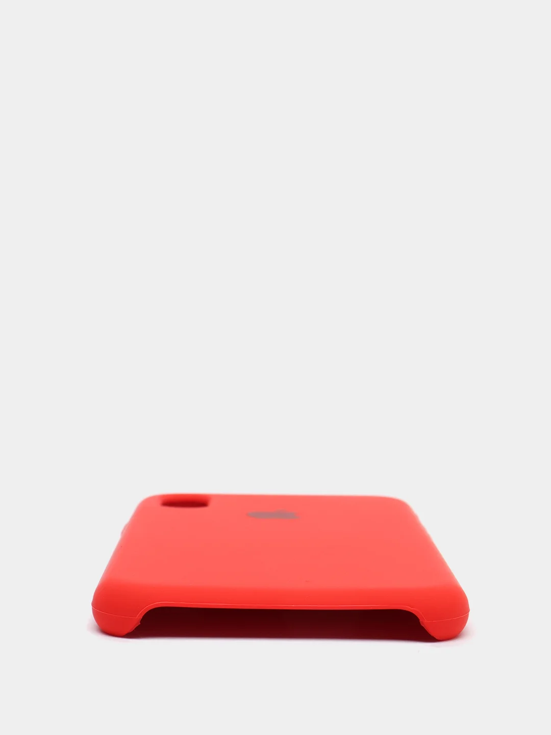Красный силиконовый чехол iPhone X / iPhone XS, Silicone Case, с открытым низом