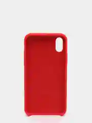 Красный силиконовый чехол iPhone X / iPhone XS, Silicone Case, с открытым низом