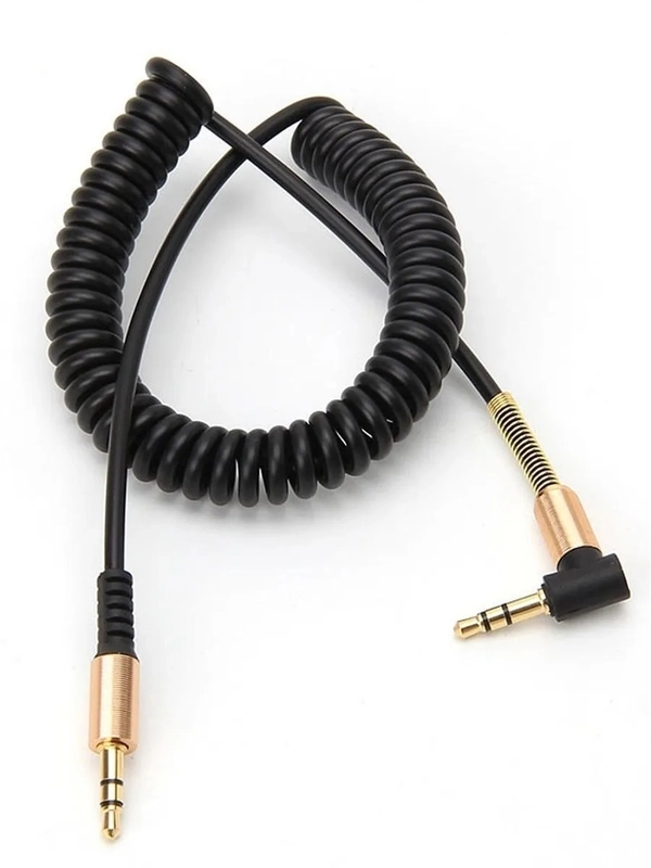 Кабель AUX Audio Cable STiX витой, угловой, резиновый, 1 метр