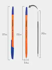 Ручка шариковая BRAUBERG "X-333 Orange", синяя, узел 0,7 мм, набор шариковых ручек