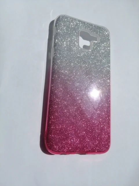 Силиконовый, градиент с блестками, чехол Samsung J6 18