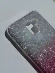 Силиконовый, градиент с блестками, чехол Samsung J6 18