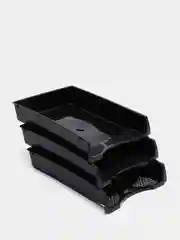 Лоток для бумаг Attache, "Эконом" 3 штуки, чёрный