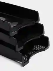 Лоток для бумаг Attache, "Эконом" 3 штуки, чёрный