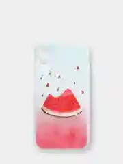 Розовый чехол "Фрукты" для iPhone X/XS, XS Max, XR