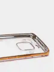 Золотой чехол Huawei Mate 20 Pro, Хуавей Мат 20 Про, прозрачный силиконовый со стразами