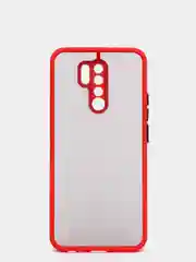 Красный чехол для Xiaomi Redmi 9 матовый пластиковый Ксяоми редми