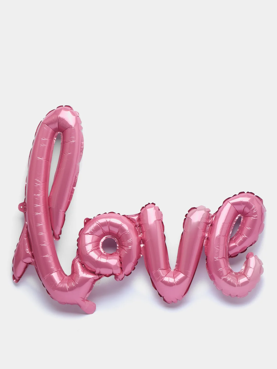 Розовый воздушный новогодний шар с надписью Love